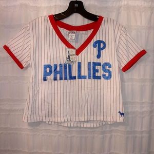New Pink Victoria's Secret Phillys Crop Top Shirt